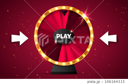 Wheel of fortune banner. Spinning casino wheel Wheel of fortune banner. Spinning casino wheel 106164315