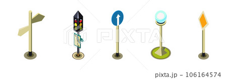 City Street Urban Element and Icon Isometric Vector Set City Street Urban Element and Icon Isometric Vector Set 106164574