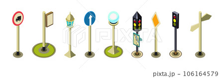 City Street Urban Element and Icon Isometric Vector Set City Street Urban Element and Icon Isometric Vector Set 106164579