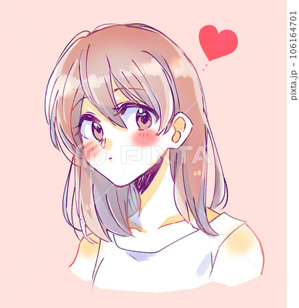 手描きの恋する女の子 106164701
