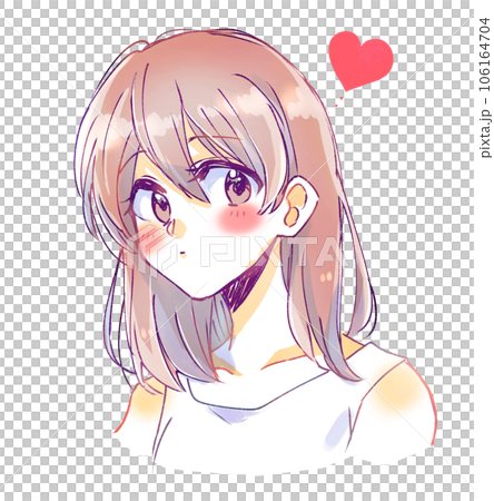 hand painted girl in love 106164704