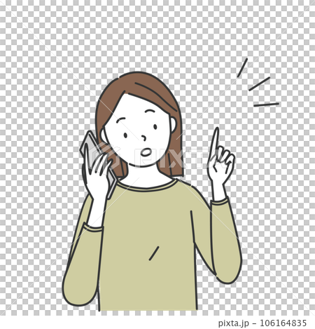 スマートフォンで電話をする若い女性 スマートフォンで電話をする若い女性 106164835