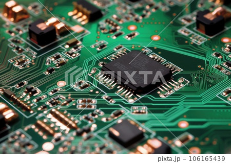 detailed shot of a printed circuit boardのイラスト素材 [106165439] - PIXTA