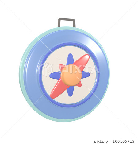 3D icon compass rendered isolated on the colored background 106165715