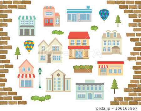 洋風のお店 イラストセット 洋風のお店 イラストセット 106165867