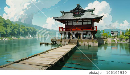 アニメの背景のイラスト「AI生成画像」 106165930