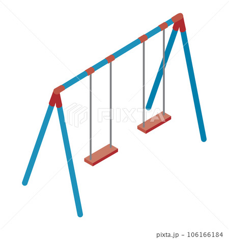 アイソメトリック_ブランコの立体的なイラスト 106166184