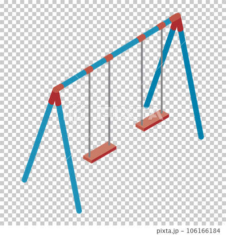 アイソメトリック_ブランコの立体的なイラスト 106166184
