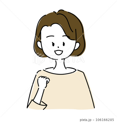 手を握る女性のイラスト 106166285