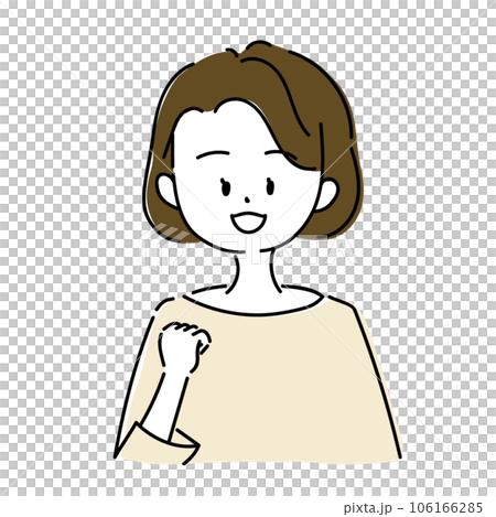 手を握る女性のイラスト 106166285