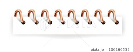 Binding wire or binder, gold hardware notebook 106166553