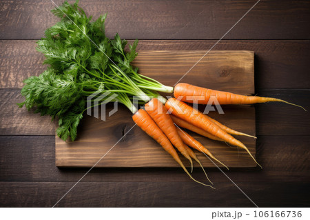 Carrots on Cutting Board, Generative AI 106166736