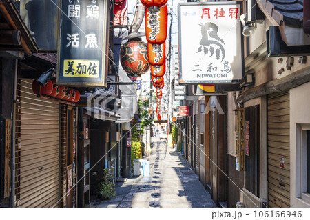 大阪ミナミ　早朝の法善寺横丁　夏 106166946