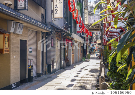 大阪ミナミ　早朝の法善寺横丁　夏 106166960