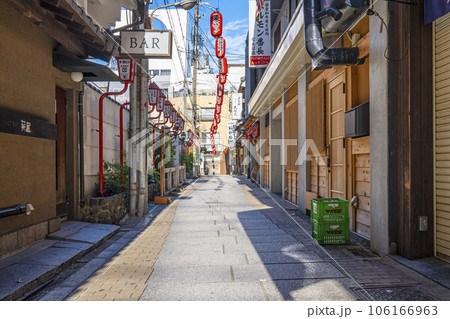 大阪ミナミ　早朝の法善寺横丁　夏 106166963