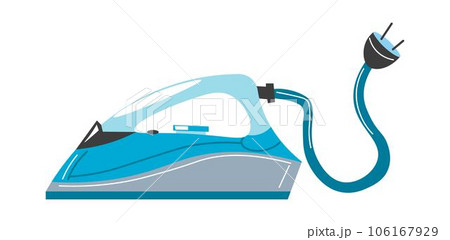 Iron for clothes home electric appliances, vector Iron for clothes home electric appliances, vector 106167929