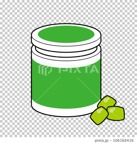 簡單可愛的口香糖插圖白色背景矢量與主線剪貼畫 簡單可愛的口香糖插圖白色背景矢量與主線剪貼畫 106168416