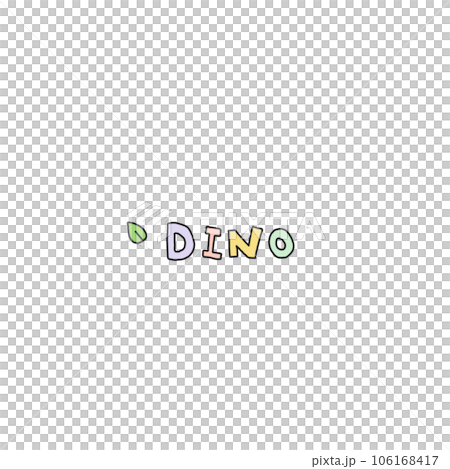 Cute cartoon pastel doodle hand draw dinosaur  106168417