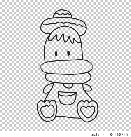 Cute cartoon pastel doodle hand draw duck 106168756