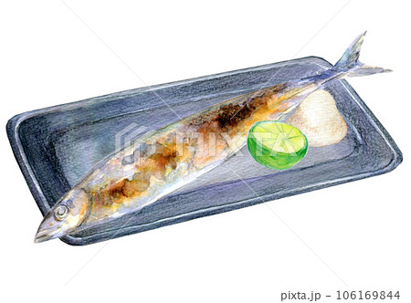油絵（秋刀魚）さんま　Ｆ4 油絵（秋刀魚）さんま F4 - メルカリ