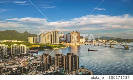 Aug 22 2023 a Panorama cityscape of Hong Kong city, tko Aug 22 2023 a Panorama cityscape of Hong Kong city, tko 106171537