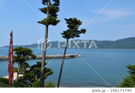 夏の金華山の風景 宮城 夏の金華山の風景 宮城 106171740