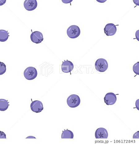 Seamless pattern of blueberries berries. Summer background with berries wallpaper. 106172843