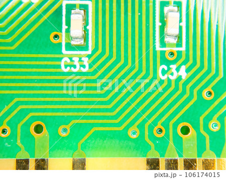 資料素材　電子回路のクローズアップ 106174015