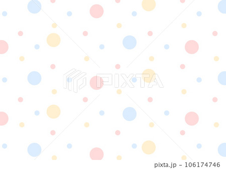 背景　大小のカラフルな水玉パターン 106174746