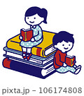 本を読む子どものイラスト 106174808