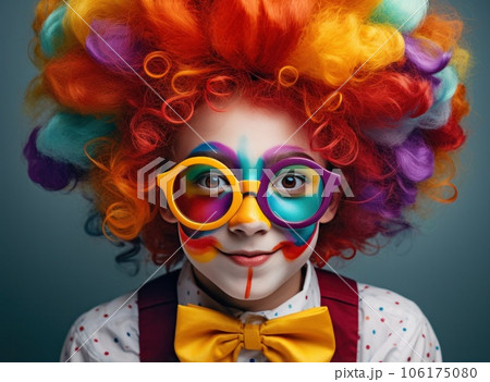 Creative party clown child Creative party clown child 106175080