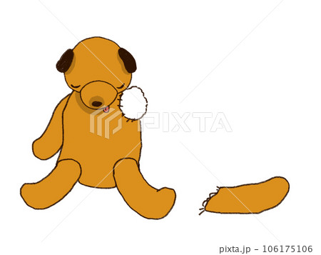 壊れたぬいぐるみのイラスト 106175106