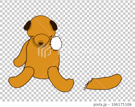 壊れたぬいぐるみのイラスト 106175106