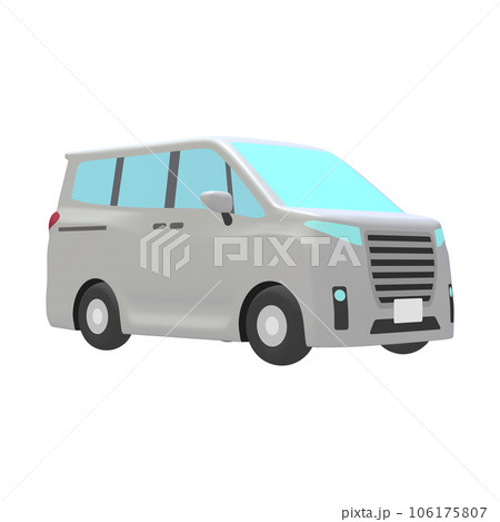 自動車のイラスト素材 デフォルメ ミニバン 白(1_4) 自動車のイラスト素材 デフォルメ ミニバン 白(1_4) 106175807