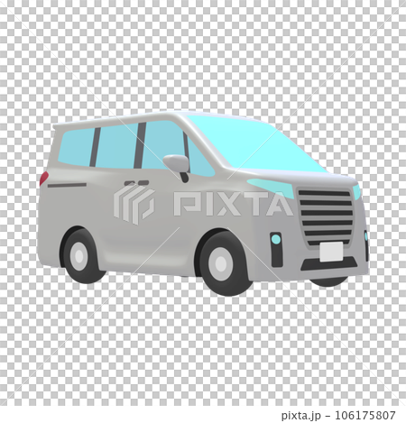Car illustration material deformed minivan white (1_4) Car illustration material deformed minivan white (1_4) 106175807