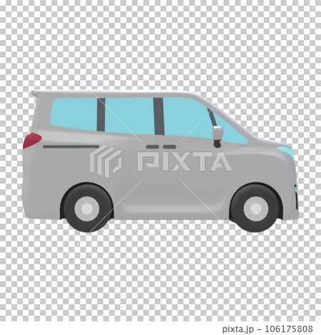 Car illustration material deformed minivan white (1_5) Car illustration material deformed minivan white (1_5) 106175808