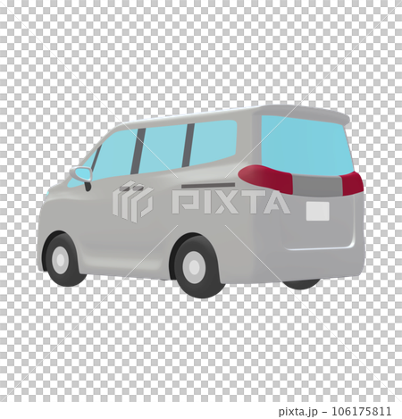 汽車插畫素材變形小型貨車白色(1_8) 汽車插畫素材變形小型貨車白色(1_8) 106175811