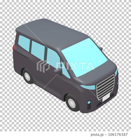 Car illustration material deformed minivan black (1_k) Car illustration material deformed minivan black (1_k) 106176387