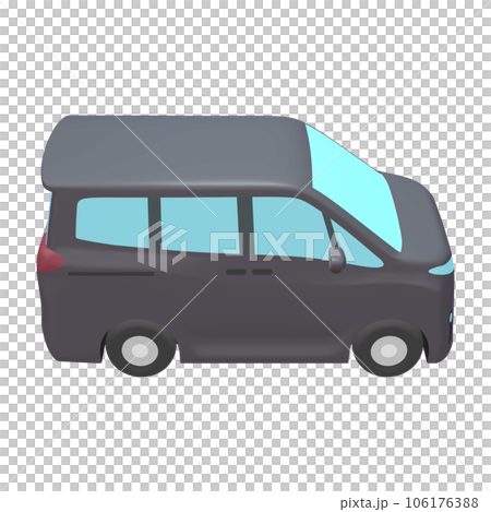 Car illustration material deformed minivan black (1_l) Car illustration material deformed minivan black (1_l) 106176388