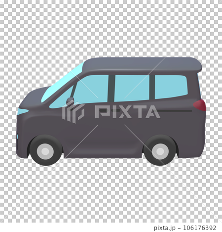 Car illustration material deformed minivan black (1_9) Car illustration material deformed minivan black (1_9) 106176392