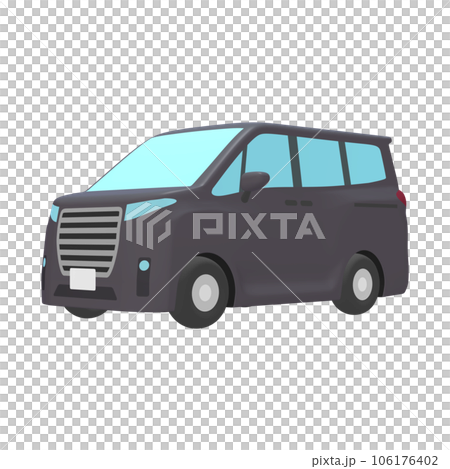 Car illustration material deformed minivan black (1_2) Car illustration material deformed minivan black (1_2) 106176402