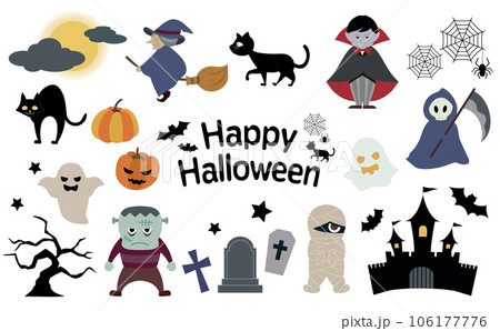 ハロウィンイラストセット 106177776