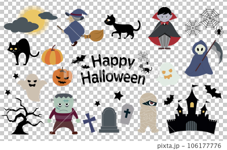 Halloween illustration set 106177776