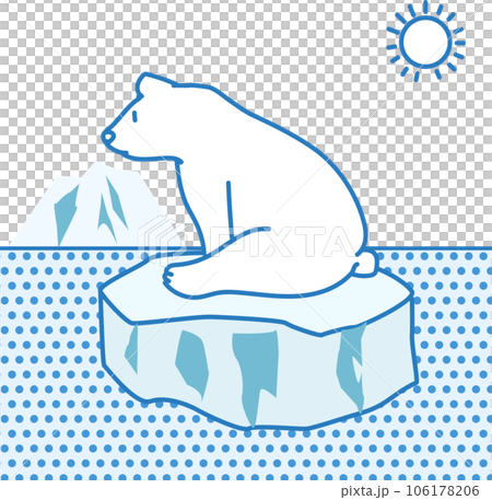 氷河の上のシロクマ_地球温暖化イメージ 氷河の上のシロクマ_地球温暖化イメージ 106178206