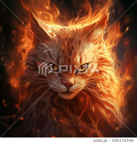 Cat icon (PFP)  Cat firefighter - Stock Illustration [106509363