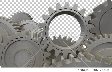 Isolated mechanical gear part of a mechanism Isolated mechanical gear part of a mechanism 106178496