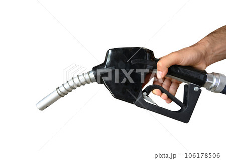 Black fuel pump service for dispensing petrol for motor vehicles 106178506