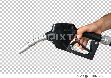 Black fuel pump service for dispensing petrol for motor vehicles 106178506