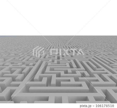 Isolated complex maze. Concept of confusion and difficulty Isolated complex maze. Concept of confusion and difficulty 106178510