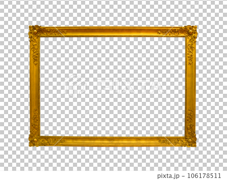 Decorative gold vintage frame for photo and painting 106178511